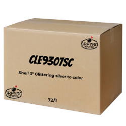 Shell 3" glittering silver to color 75mm