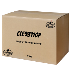 Shell 3" orange peony 75mm