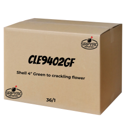 Shell 4" green to crackling flower 100mm