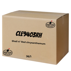 Shell 4" red chrysanthemum 100mm